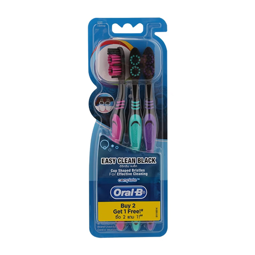 Oral-B Complete Easy Clean Black 3 Toothbrushes 1X6