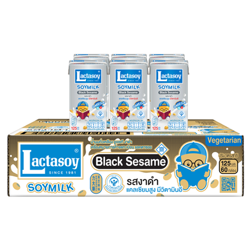 Lactasoy Soy Milk UHT Black Sesame 125ml 1x6x10