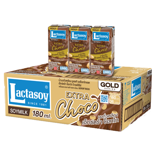 I1 Lactasoy Gold Series Soy Milk UHT Chocolate 180ml 1x3x12