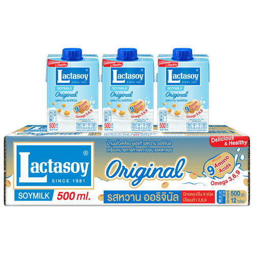 Lactasoy Poy Milk UHT Sweet Flavored 500ml 1x12