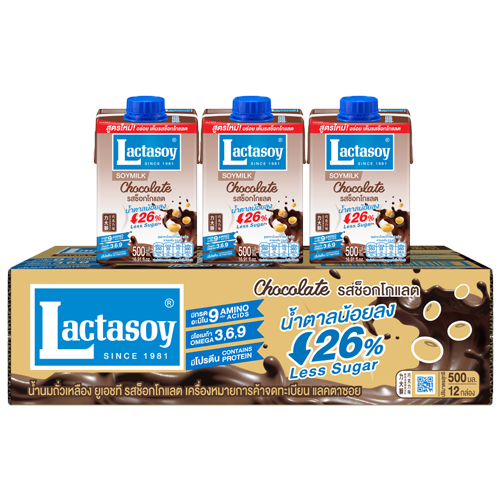 Lactasoy Soy Milk UHT Chocolate Flavored 500ml 1x12