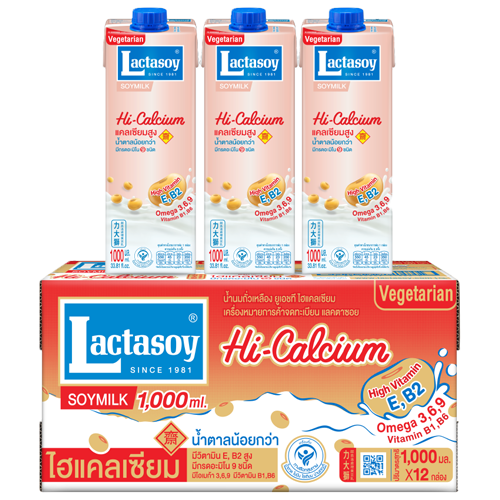 Lactasoy Soy Milk UHT Hi-Calcium 1000ml 1x12