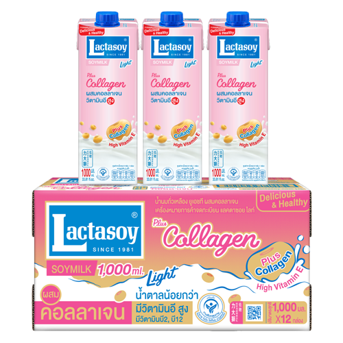 Lactasoy Poy Milk UHT Collagen Fiber 1000ml 1x12