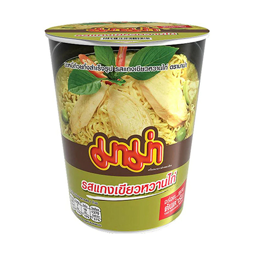 ®Mama Instant Cup Noodles Chicken Green Curry Flavour 60g 1x6