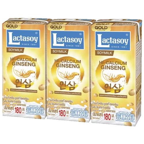 Lactasoy Poy Milk UHT Ginseng Gold Series 180ml 1x4