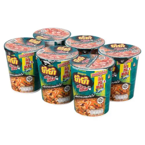 YumYum TemTem Instant Cup Noodles Tom Yum Seafood Flavour 60g 1x6