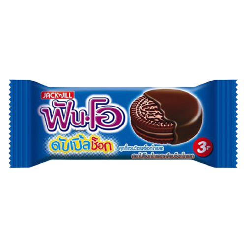 Jack&Jill Fun-O Doublechoc Chocolate Coated Cookies 23g