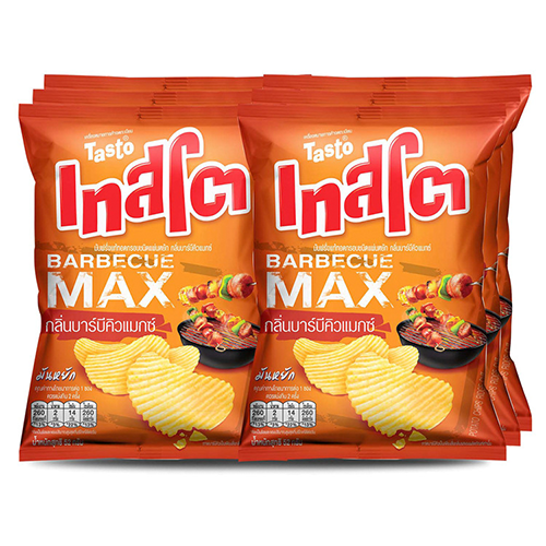 Tasto Potato Chips Barbecue Max Flavored 52g 1x6