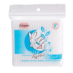 ®Evergreen rabbit cotton buds 200 sticks / (หน่วย)