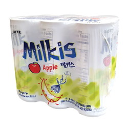 Lotte Milkis apple Soda Beverage 250ml 1x6 / (Pack)