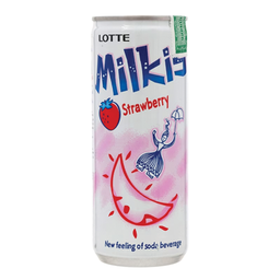 Lotte Milkis Strawberry Soda Beverage 250ml / (Unit)