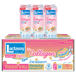 Lactasoy Light Soy Milk UHT Collagen Fiber 250ml 1x6x6 / (Box)