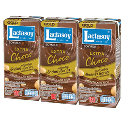 Lactasoy Gold Series Soy Milk UHT Chocolate 180ml 1x3 / (Pack)