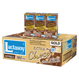 Lactasoy Gold Series Soy Milk UHT Chocolate 180ml 1x3x12 / (Box)