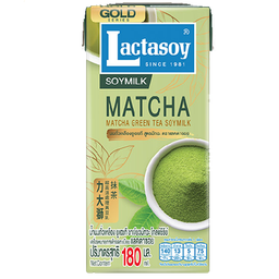 Lactasoy Gold Series Soy Milk UHT Matcha Green Tea 180ml / (Unit)