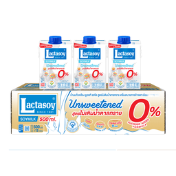 Lactasoy Poy Milk UHT Unsweetened Flavored 500ml 1x12 / (Box)