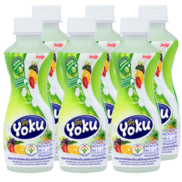 DeeDo Yoku Fruit Juice Mixed Fruit Flavoured with Yoghurt and Nata De Coco 230ml 1x6 / (Pack)