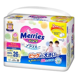 I1 Merries Baby Diaper Pants Size XXL 15-28Kg 26pcs / (件)