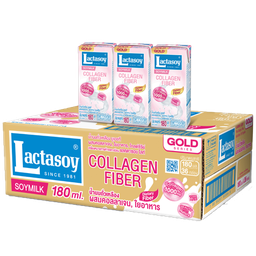 I1 Lactasoy Gold Series Soy Milk UHT Collagen Fiber 180ml 1x3x12 / (Box)