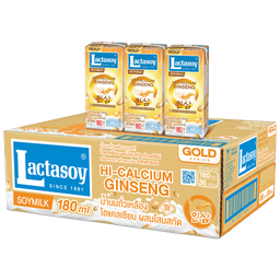 Lactasoy Poy Milk UHT Ginseng Gold Series 180ml 1x4x12 / (Box)