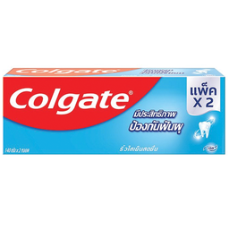 Colgate Toothpaste Proven Cavity Protechtion Double Cool Stripe Pack 2 140g / (หน่วย)