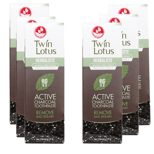 Twin Lotus Active Charcoal Toothpaste 50g 1x6