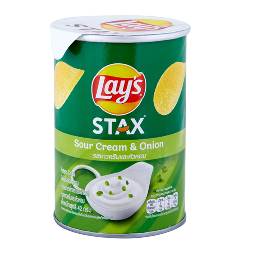 lays stax ຊາວຄີມແລະຫົວຫອມ 42 g