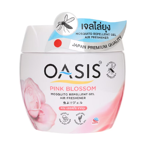 Oasis Mosquito Repellent Gel Air Freshener Pink Blossom 180g