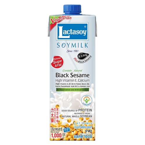 Lactasoy Soy Milk UHT Black Sesame 1000ml