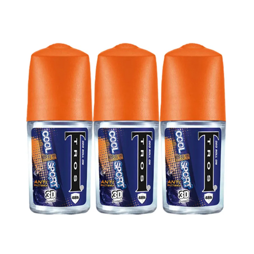 Tros Cool Sport Deo Roll On 45ml 1x3