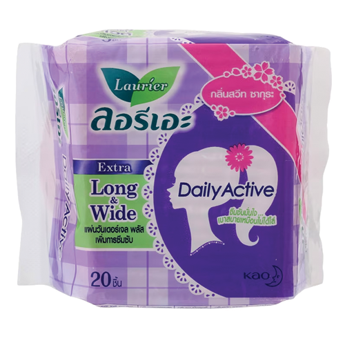 Laurier Daily Active Extra Long & White Sweet Sakura Scent 20p