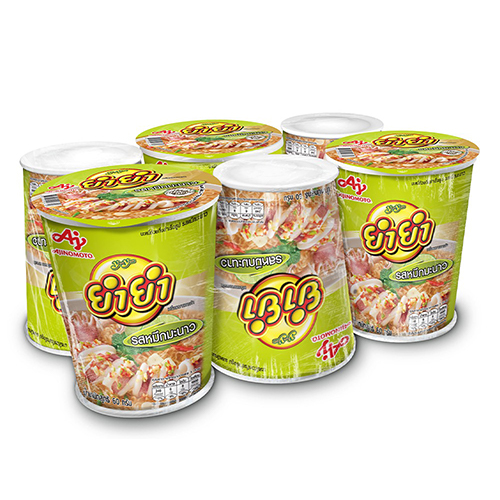 YumYum TemTem Instant Cup Noodles Squid with Lime Flavour 60g 1x6