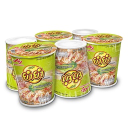 YumYum TemTem Instant Cup Noodles Squid with Lime Flavour 60g 1x6 / (Pack)