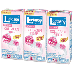 I1 Lactasoy Gold Series Soy Milk UHT Collagen Fiber 180ml 1x3 / (Pack)