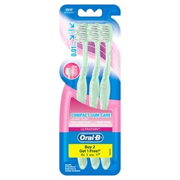 I1 Oral B UltraThin Compact Gum Care 3 Toothbrushes 1X6X16 / (Box)