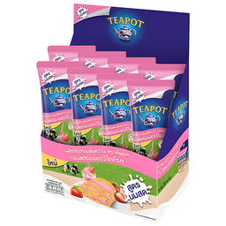 I1 Tea Pot Sweetened Condened Milk Product Strawberry Yoghurt Flavoured 180g 1x8 / (Pack)