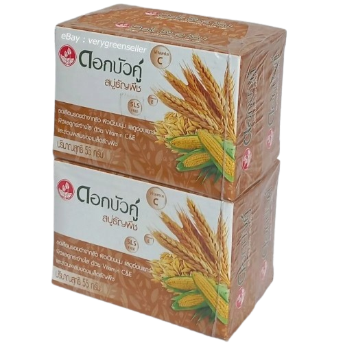 Dok Bua Ku Twin Lotus Herbal Soap with Multigrain 55g 1x4