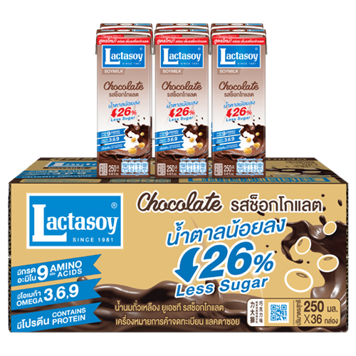 Lactasoy Soy Milk UHT Chocolate Flavored 250ml 1x6x6