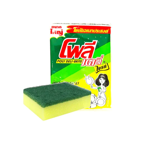 Poly Daily-Brite Scourer Pad with Sponge 6.5 x 8.3cm