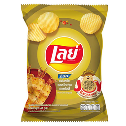 ®Lay's Rock Ridged Potato Chips Hot Chili Squid Flavor 42g / (หน่วย)