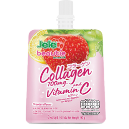 Jele Beautie Collagen 700mg and Vitamin-C Strawberry Flavor 140g / (Unit)