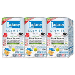 Lactasoy Soy Milk UHT Black Sesame 125ml 1x6 / (Pack)