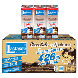 Lactasoy Soy Milk UHT Chocolate Flavored 250ml 1x6x6 / (Box)