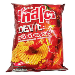 Tasto Potato Chips Devil Emperor Chili Flavored 42g / (단위)