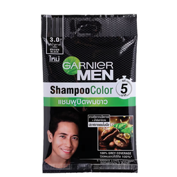 I1 Garnier Men Shampoo Color 3.0 Brown Black 10ml / (Unit)