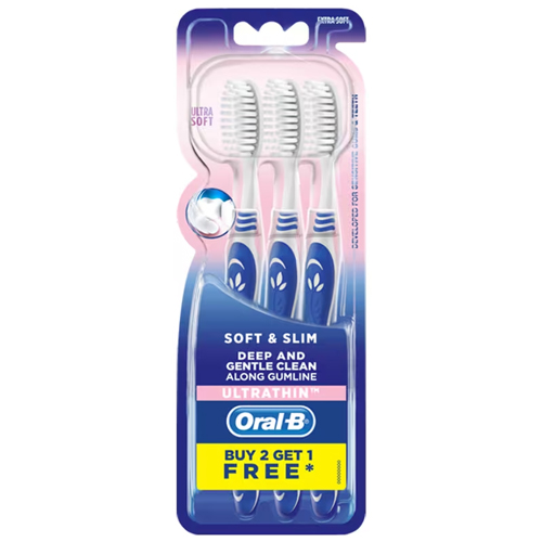 Oral B Soft and Slim 3 Toothbrushes 1X6