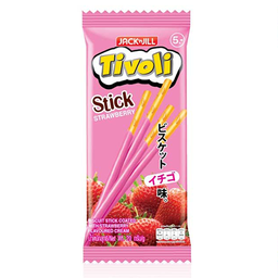 Jack&Jill Tivoli Stick Strawberry Coated 20g / (Unit)