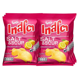 Tasto Potato Chip Salt & Sour Flavored 42g 1x6 / (Pack)