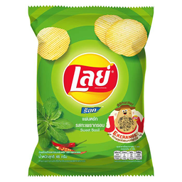 Lay's Ridged Potato Chips Sweet Basil Flavor 42g / (Unit)