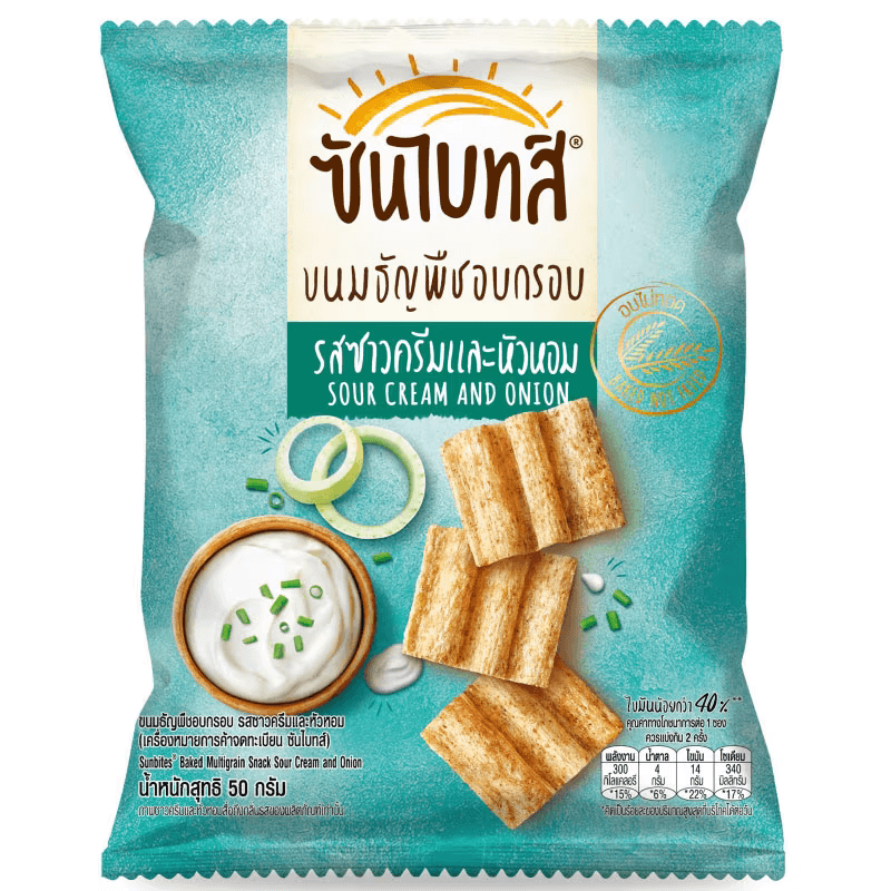 Sunbites Multigrain Snack Sour Cream and Onion Flavor 54g